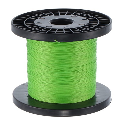 Unique Bargains 8 Strands Abrasion Resistant Smooth Zero Stretch PE Braided  Fishing Line Green 1Pc 549yds,42.55LB