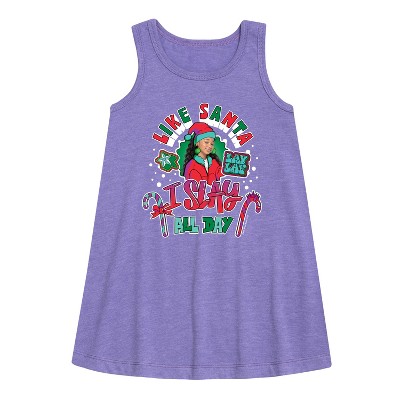 - Nickelodeon - I Slay All Day Graphic Sleeveless Aline Dress