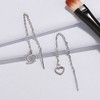 Heart Dangle Treader Earrings for Women Sterling Silver Ginger Lyne Collection - 4 of 4
