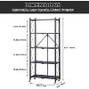 Acekool 5-Tier Folding Storage Rack with Wheels, Metal Kitchen & Pantry Shelves for Books, Kitchenware, Balcony, Study, Foldable and Portable - 3 of 4