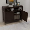 NicBex 39.96" Modern 2-Door Sideboard,Kitchen Storage Cabinets with Large Storage Space and 2 Shelves for Kitchen and Dining Room,Brown/White - 4 of 4