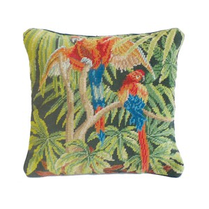 C&F Home 14" x 14" The Jungle Needlepoint Pillow - 1 of 3