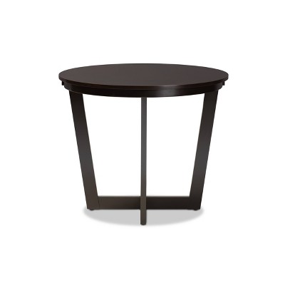 Alayna Dark Brown 35" Round Wood Dining Table