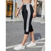 Womens Capri Sweatpants Soft Knit Athletic Pants Drawstring Jogger Pants Yoga Pants - 2 of 4