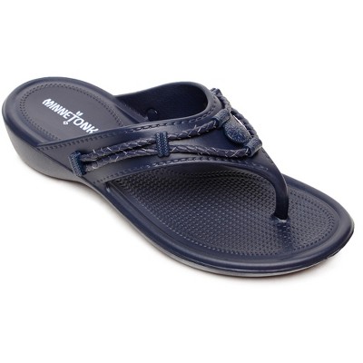 Ladies navy flat online sandals