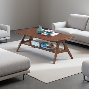 MDF & Rubberwood Mid-Century Coffee Table - 1 of 4