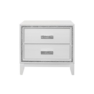 ALMERA GLITTER WHITE NIGHTSTAND - 1 of 4