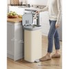 SONGMICS Kitchen Trash Can, 18-Gallon Stainless Steel Garbage Can, with Stay-Open Lid and Step-on Pedal, Soft Closure, Tall, Large, Black - 2 of 4