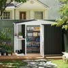 Resenkos Storage Garden Shed,Garden Sheds,8 x 4ft Outdoor Garden Shed, Metal Shed with Air Vents and Lock, - 4 of 4