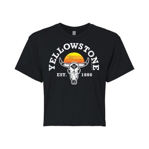 Women's - Yellowstone - EST 1886 Cropped Graphic T-Shirt - 1 of 4