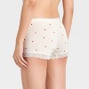 Women's Cotton Blend Boy Shorts Underwear with Lace - Auden™ - 2 of 4