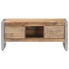 vidaXL Coffee Table Natural wood tones, grey iron Rough mango wood, iron - 2 of 2