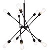 Elegant Lighting Axel 10 lights black pendant with hanging rod - 3 of 4