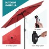 Three ColorMarket Umbrella with 8 Ribs for Outdoor Patio: Push Button Tilt, Crank Operation, UV & Waterproof Protection, Ideal for Garden and Backyard - 4 of 4
