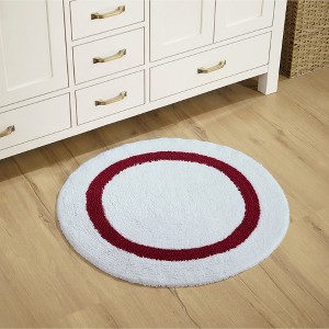 Hotel Bath Rug 100% Premium Cotton Tufted Weave Two Tone Reversible Bathroom Rug, Super Soft Absorbent, Machine Washable Bath Mat - 1 of 4