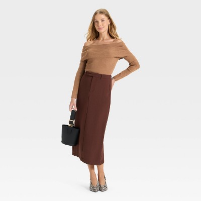 Women's Long Sleeve Off the Shoulder Pullover Sweater - A New Day' - image 3