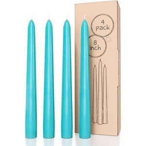 12 inch Taper Candles Set of 4 - Dripless and Smokeless Candle Unscented - Slow Burning Candle Sticks - 1 of 4