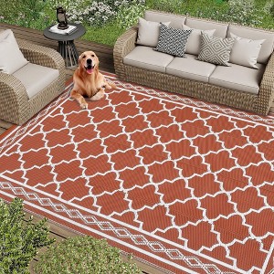 Outdoor Plastic Straw Carpet: Waterproof, Indoor-Outdoor for Backyards, Decks, Picnics, Porches - 1 of 4