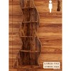 Gulches 5-Tier Corner Shelf, Modern Wall Corner Bookshelf Bookcase for Small Space Decor - 2 of 4