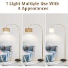 Gulches Arc Floor Lamp with Remote Control, Dimmable LED Floor Lamp with 3 Color Temperature, Standing Tall Pole Lamp for Living Room Bedroom,Black - 3 of 4