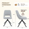 Lyngins Modern Swivel Dining Chairs,Upholstered Kitchen Chairs with High Backrest,PU Leather Chairs for Dining Room,Kitchen - 3 of 4