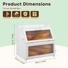 MOEPISY Bread Box for Kitchen Counter Top, Large Bread Storage Container for Homemade Bread White - 2 of 4