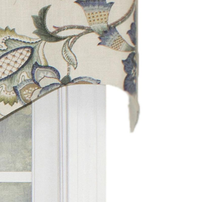 Ophelia Regal Style All Season 3" Rod Pocket Valance 50" x 17" Blue by RLF Home, 3 of 5