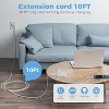 Flat Plug Extension Cord, Flat Power Strip with 3 USB Ports and 2 Outlets, Small Multi Outlets Charging Station for Cruise Essentials, Dorm Room - 2 of 4