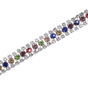 Unique Bargains Durable Rhinestone Chain Multipurpose Use Beaded Trim 1 Pc - 1 of 4