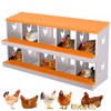 Chicken Nesting Boxes, Roll Away Nest Box for Chicken Coop, Metal Egg Laying Box with Perch & Lid Cover - 2 of 4