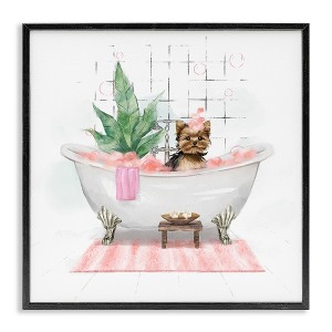 Stupell Industries Chic Yorkie Dog in Bubble Bath, 24" x 24" - 1 of 4