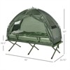 SEVOBAL Camping Tents All-in-One Foldable Camping Tent with Cot Mattress Sleeping Bag and Pump, Green, 39"*9.3"*9.3" - 4 of 4