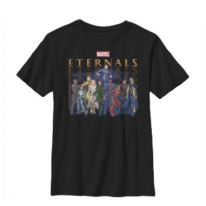 Boy's Marvel Eternals Group Repeating T-Shirt - 1 of 4