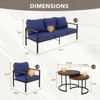 EAGLE PEAK Sunset Dune 5 Piece Collection Modern Outdoor Furniture Set, Patio Wicker Wood Grain Lounge Set - 2 of 4