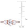 Everly Jewelry – 10K Pink Gold 1 4/5 TGW Created Moissanite White Fashion Ring - 2 of 4