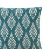 18"x18" Home Rennes Chenille Leaf Square Throw Pillow Blue - VCNY: Soft Microfiber, Indoor/Outdoor Use - 2 of 3