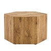 NicBex 23.6"/15.7" Hexagon Modern Coffee Table,End Table with Textured Pattern,Unique MDF Coffee Table,Center Table for Living Room,Bedroom - 2 of 4