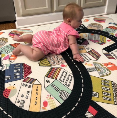 skip hop vibrant village reversible playmat