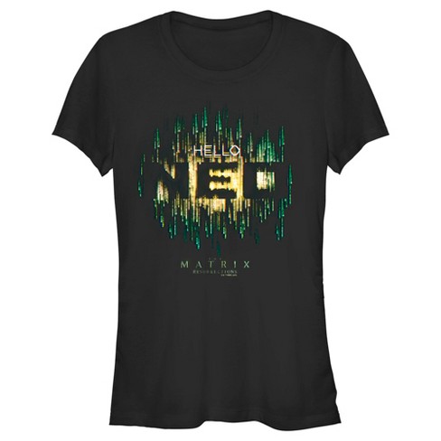 Juniors Womens The Matrix Resurrections Hello Neo T-Shirt - image 1 of 4