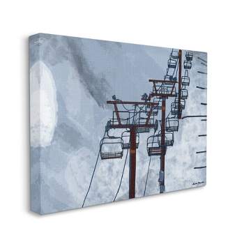 Stupell Industries Ski Lift Blue Sky Painting