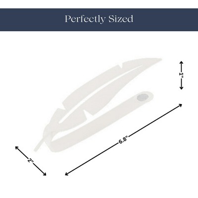 White Metal Feather Magnetic Curtain Tieback