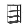 No Tools 4-Shelf Storage Bookcase, True Black Oak - 2 of 4