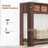TackView 59''Long Console Table, Wooden Entryway Table with 2 Drawers & Open Storage Shelf - 2 of 4