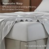 Double Stitch Cotton Tencel Sheet - Bed Sheets Set Queen Size, 4Pc Luxury Hotel Bedding Set, Soft, Cooling & Breathable for Hot Sleepers, Deep Pocket - 3 of 4