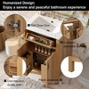 24" Bathroom Vanity with Solid Wood Frame, Ceramic Sink, Flip Drawer, 2 Soft-Close Doors, Adjustable Shelf & Door Storage Cabinet - 4 of 4