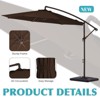 Hyleory Beeram 10FT Round Cantilever Umbrella with Counterweight - 4 of 4