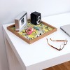 Marta Barragan Camarasa Tropical Gray and Yellow 12" x 12" Medium Square Bamboo Tray - Deny Designs - 2 of 3