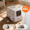 JOEJOY Cat Litter Box with Drawer, 46L Enclosed Potty with Carbon Filter, Triple Filtration System, Leak-Proof Design for Indoor Cats - 4 of 4