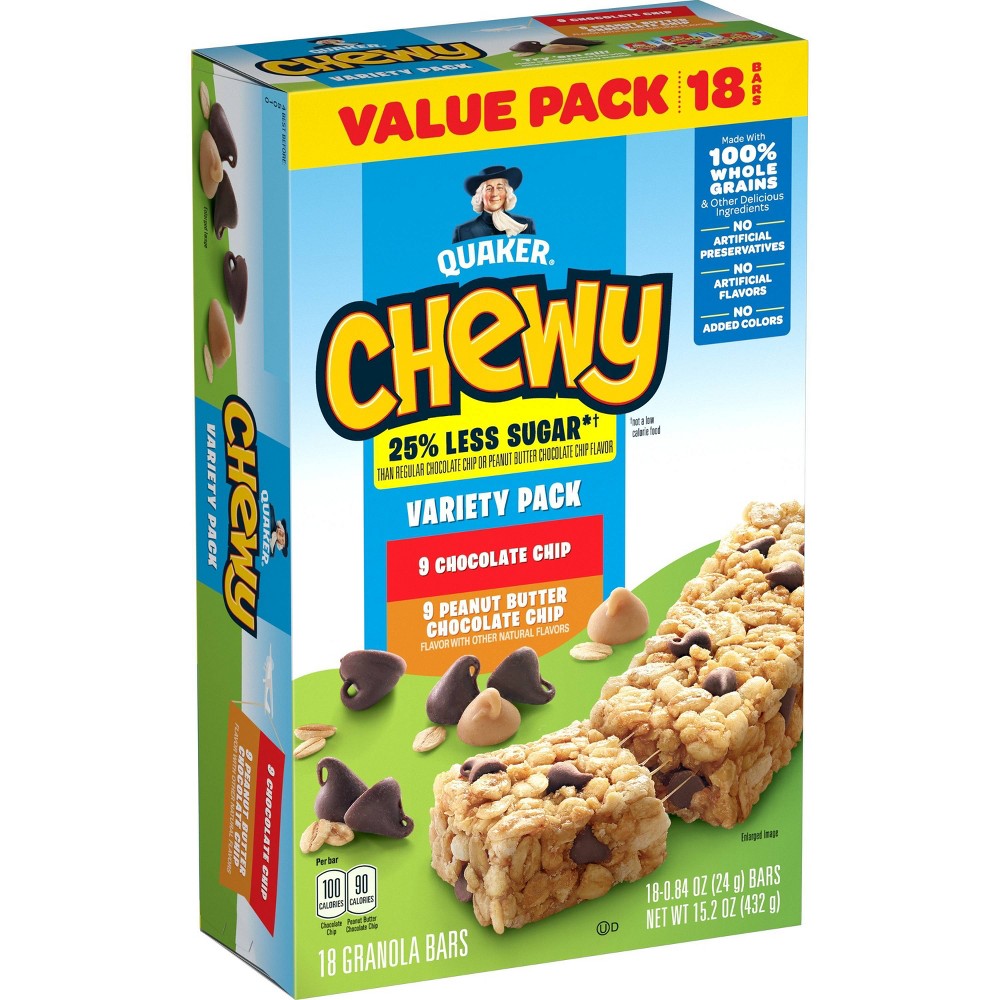 UPC 030000450109 product image for Quaker Chewy Variety Pack Granola Bars - 18ct 15.2oz | upcitemdb.com