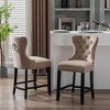 WestinTrends 24" Tufted Velvet Counter Stool - 2 of 4